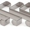 WENKO 4214062100 Clothes / door coat hook, set of 6, stainless steel, glossy