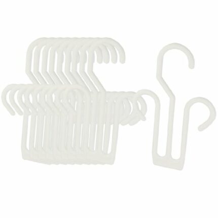 Sourcingmap Plastic Slippers Leather Shoes Drying Shelf Hanger 10 Pcs White