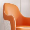 dining chair Kitchen Dining Room Furniture Chairs Living Room Armchairs Modern Leather High Back Padded Soft Seat Dining Chairs with Metal Legs,K