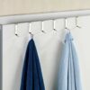 WENKO 4214062100 Clothes / door coat hook, set of 6, stainless steel, glossy