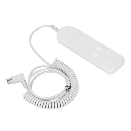 Remote Handset Controller 8 Pin Connection 2 Button Plastic Hand Control Replacement with Extension Coiled Cable for Lift Chair Power Recliner