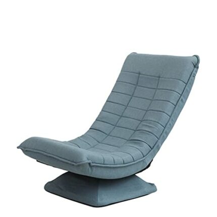 REHBEDWA Floor Chair Living Room 360 Degree Swivel Video Rocker Gaming Chair Adjustable Angle Chair Folded