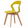 dining chair Kitchen Dining Room Furniture Chairs Dining Chairs Modern Simple PP Plastic Back Chair Beech Legs Leisure Chair Kitchen Living Room