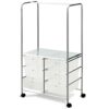 BHVXW 6 Drawer Rolling Storage Cart Hanging Bar Office Dining Room Kitchen Handle Dining Cart (Color : Svart, Size : 1pcs)