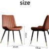 dining chair Kitchen Dining Room Furniture Chairs Modern Kitchen Dining Chairs with Strong Gold Metal Legs PU Leather Makeup Dresser Dining Side