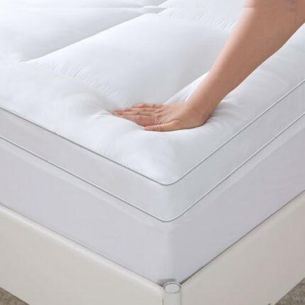 YUGYVOB Full Size Mattress Topper - Cooling and Breathable Mattress Pad, Extra Thick Pillow Top Mattress Topper Full with Down Alternative, 8-21