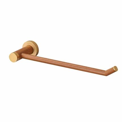 N/A Bathroom Towel Rack Wall Mounted, Wooden Towel Rail Waterproof Bathroom Single Towel Hook