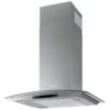 60cm Curved Glass Chimney Hood - Stainless Steel