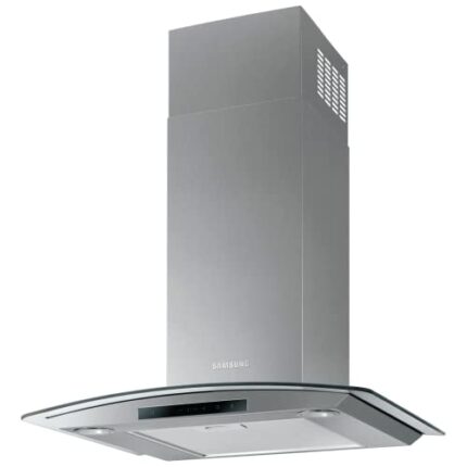 60cm Curved Glass Chimney Hood - Stainless Steel
