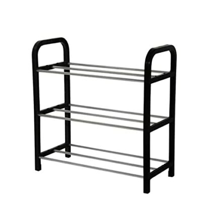 Funvalley Surperfect 3Tier Shoe Rack,Mini Shoe Organizers,Footware Storage,Quick Assembly No Tools Required, Narrow Shoe Shelf Organizer for Clos