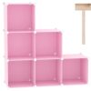 C&AHOME Cube Storage Organizer, 6-Cube Shelves Units, Closet Cabinet, DIY Plastic Modular Book Shelf, Ideal for Bedroom, Living Room, Office, 36.