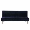 Velvet Plush Armless Sofa Slipcover,3 Seater Winter Thicker Stretch Sofa Bed Covers Furniture Protector Solid color Anti-slip Stretch Couch Cover