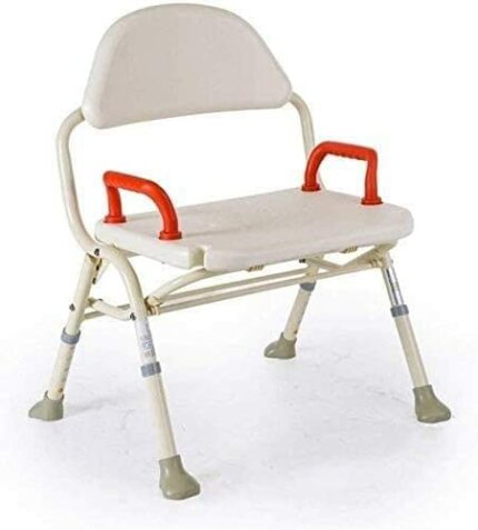 taimowei Portable Adjustable Shower Bench Stool, Adjustable Back Armrest Mobility Max User Weight 136 Kg,Household Goods