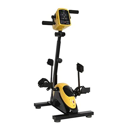 LUNEZY Under Desk Leg Pedal Exerciser with Handle, Electric Pedal Exerciser with Leg Protector Bracket - Rehabilitation Trainer for The Elderly