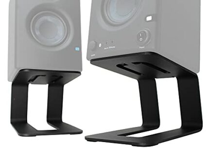 HumanCentric Desktop Speaker Stands Pair for Desk Speakers, Studio Speaker Riser, Medium and Small Bookshelf Speakers, Studio Monitor Stand, Comp