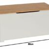 Core Products Ottoman, White with Oak Veneered Tops, 38x80x41 cm, CL540