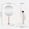 ANGNYA Makeup Mirror with Light, Rechargeable Vanity Mirror with 3 Color Adjustable Lights / 10x Magnifying Mirror