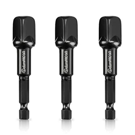 ColumPRO 3PCS Impact Grade Power Drill Sockets Adapter Sets, 3-inch Extension Drill Bit Socket Wrench Adapter 1/2",Portable Design Driver Adapter