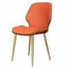 dining chair Kitchen Dining Room Furniture Chairs Modern Minimalist Restaurant Backrest Dining Chairs Water Proof PU Leather Side Chair With Meta