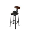DINGZZ 2pcs Counter Height Bar Stools with Backrest Industrial Vintage Barstools Tall Bar Chair for Bistro Pub Bar Patio