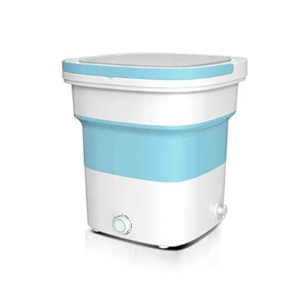 XYZMDJ Folding Washing Machine Portable Underwear Washing Mini Dehydrated Dewatering Washer (Color : Blue, Size : 36cm)