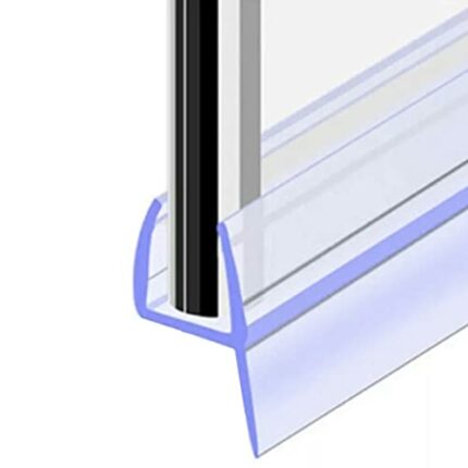H Shape Bath Shower Screen Seal Strip Soft Rubber Shower Door Seal Strip 2 Metres Long Shower Seals Fits 6-10mm Glass for Curved and Vertical Scr