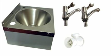 Stainless Steel Hand Wash Basin, Sink, Lever Taps