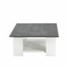 Symbiosis Square Coffee Table, White/Cement, 67 x 67 x 30.5 cm