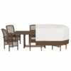 Amazon Basics Rectangular/Oval Patio Table and Chair Set Cover, Large, Beige + Tan