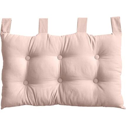 ED Enjoy Home Enjoy Home, Plain Buttoned Tabs, Oeko Tex Certified Cotton, 70 x 45 cm, Old, 4 Legs for Hanging Headboard, Polyester Filling, Panam