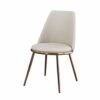 dining chair Kitchen Dining Room Furniture Chairs Modern PU Leather High Back Padded Soft Seat Dining Chair With Metal Legs Backrests For Office