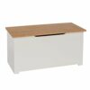 Core Products Ottoman, White with Oak Veneered Tops, 38x80x41 cm, CL540