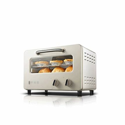 QUIM Desktop Electric Oven, Small Multi-functional Fully Automatic Baking Oven,Convection And Air Frying Smart Oven Air, Brushed Stainless Steel