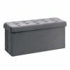 Bonlife Folding Teal Velvet Ottoman Storage Cube,Footrest Stool Seat,Toy Chest Storage Box with Lid,Footstool for Living Room,40x40x40cm