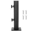 VANROUG Heavy Duty Steel Square Parasol Stand Base w/Adjustable Knobs Umbrella Stand Holder,Parasol Stand Base for Decks,Docks,Picnic Tables