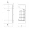 VeeBath Linx Free Standing Laundry Bathroom Cupboard High Gloss White Storage Furniture Cabinet Unit - 300 x 330mm