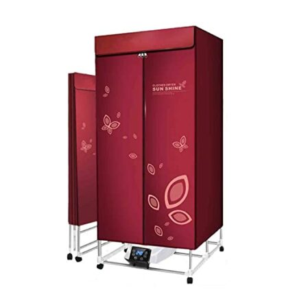 Home Clothes Dryer Rack, Large Capacity Heating Energy Saving Airer Dryer, with Wheel & Remote Control, Custome Timer, for Apartment,A