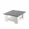 Symbiosis Square Coffee Table, White/Cement, 67 x 67 x 30.5 cm