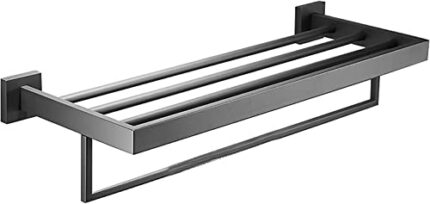 XHALERY bathroom towel rack Gray Towel Rail 304 Stainless Steel Towel Bar Wall Mounted Towel Holder Storage Rack for Bathroom, Kitchen, Toilet
