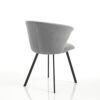 Wink Design Chair, Grey, Matt Black, 62x56xH79 cm