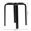 Wakects Stacking Stools, Backless Stackable Dining Stools Modern Design Smooth Round Corner Breakfast Seating Stool with Non-Slip Mat for Home Ki