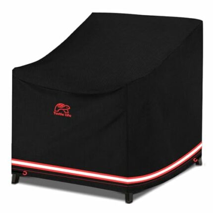 Turtle Life Garden Chair Covers, Patio Single Sofa Covers, Waterproof, Windproof Outdoor Sofa Covers, Durable Patio Chair Covers for Garden Sofa