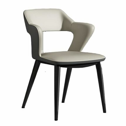 WALNUT Lounge Dinning Chair Kitchen Dining Chairs Bedroom Office Comfortable Household Items (Color : Argento, Size : Light Grey)