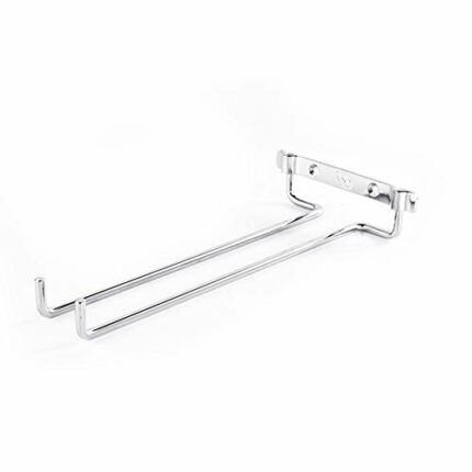 Buachois Wine Glass Rack Stemware Racks Single Row Iron Glasses Holder Wine Cup Shelves Storage Hanger Wall-Mounted Wine Racks for Cabinet Kitche