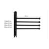 Towel Shelf,Wall Mounted Towel Rail,Towel Holder,Towel Rack,Black Stainless Steel Swing Out Towel Bar,Towel Racks for Bathroom or Kitchen, Metal