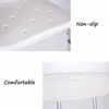 Bath Stools,Shower Stool Bathroom Chair with Armrests Lightweight Aluminum with Backrest Non-Slip Height Adjustable Capacity 200 Kg