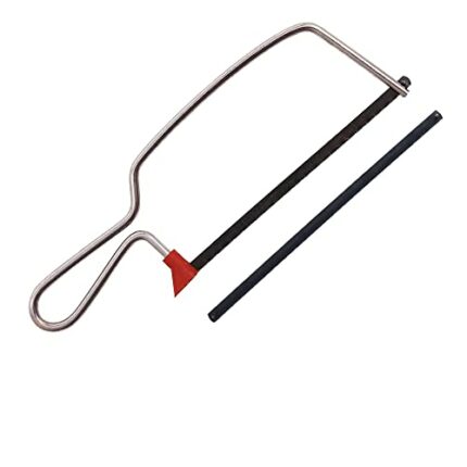 Compact Mini Hacksaw & Junior Hack Saw Set – Simple Blade Replacement – Standard Blade Sizes – Fine Tooth Cutting Blade for Cutting Plastic & Woo