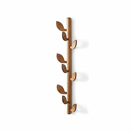 TJLSS Wall Mounted Coat Rack Coat Rail with 9 Coat Hooks for Jackets, Robes, Scarves and Towels