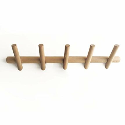anaan Branch Floating Coat Rack 5 Wall Coat Hooks wood Space Saving Clothes Hanger Rack Holders Wall Mounted Design Hanging Organiser for Coats S
