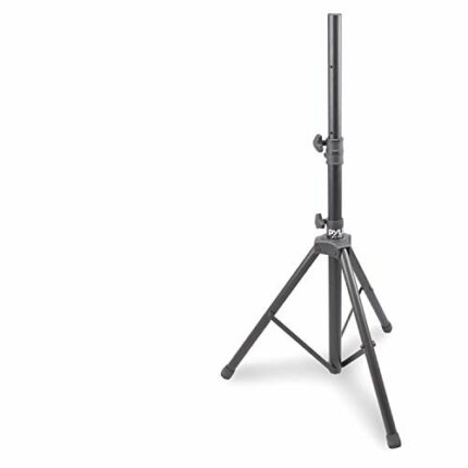 Universal Speaker Stand Mount Holder - Heavy Duty Rubber Capped Tripod w/Adjustable Height from 59.1” to 82.7” Locking Safety PIN & 35mm Compatib